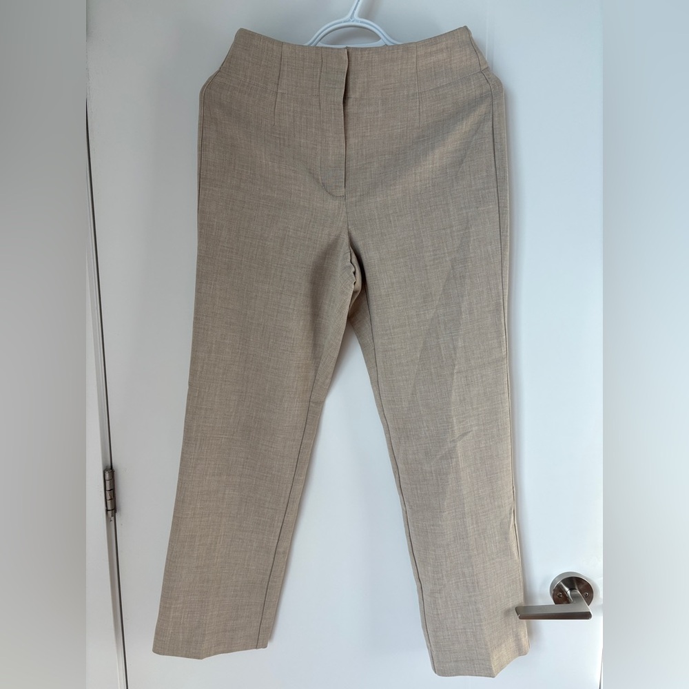 Aritzia Wilfred Heather Oat Beige Ankle Pants